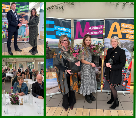 A collage showing a variety of staff receiving their awards from our Chief Executive Richard Henderson