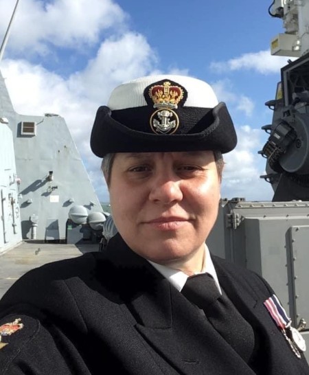 Ronda Crampton Reid, aboard HMS Duncan.jpg