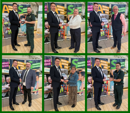 A collage showing a variety of staff receiving their awards from our Chief Executive Richard Henderson