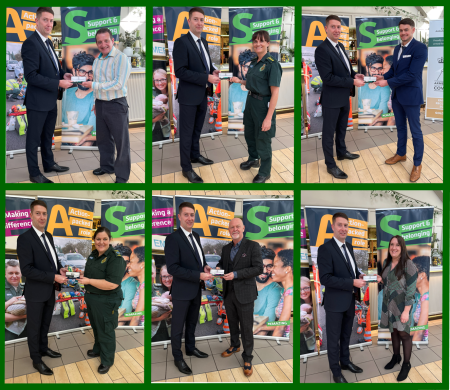 A collage showing a variety of staff receiving their awards from our Chief Executive Richard Henderson