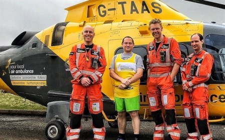 Tim with Air Ambulance crew 